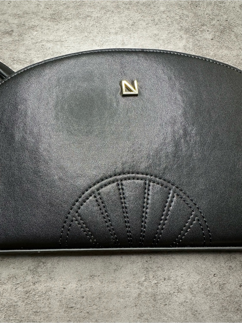 Lux & Nyx Black Leather Zip Travel Organizer Clutch Wristlet Wallet - Picture 5 of 5
